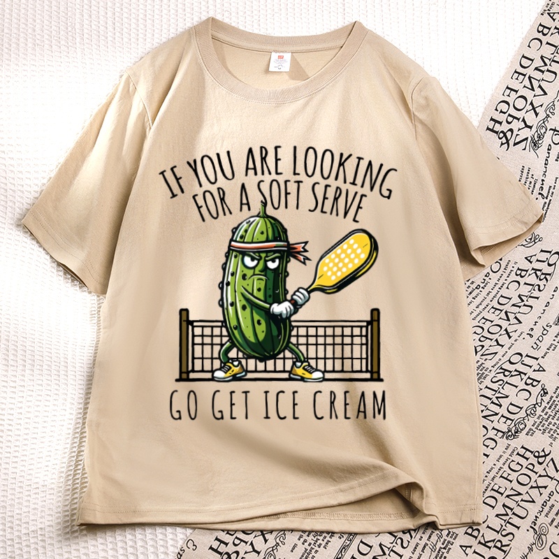 Home Cooking Game - Soft Serve Pickleball Joke T-Shirt Women