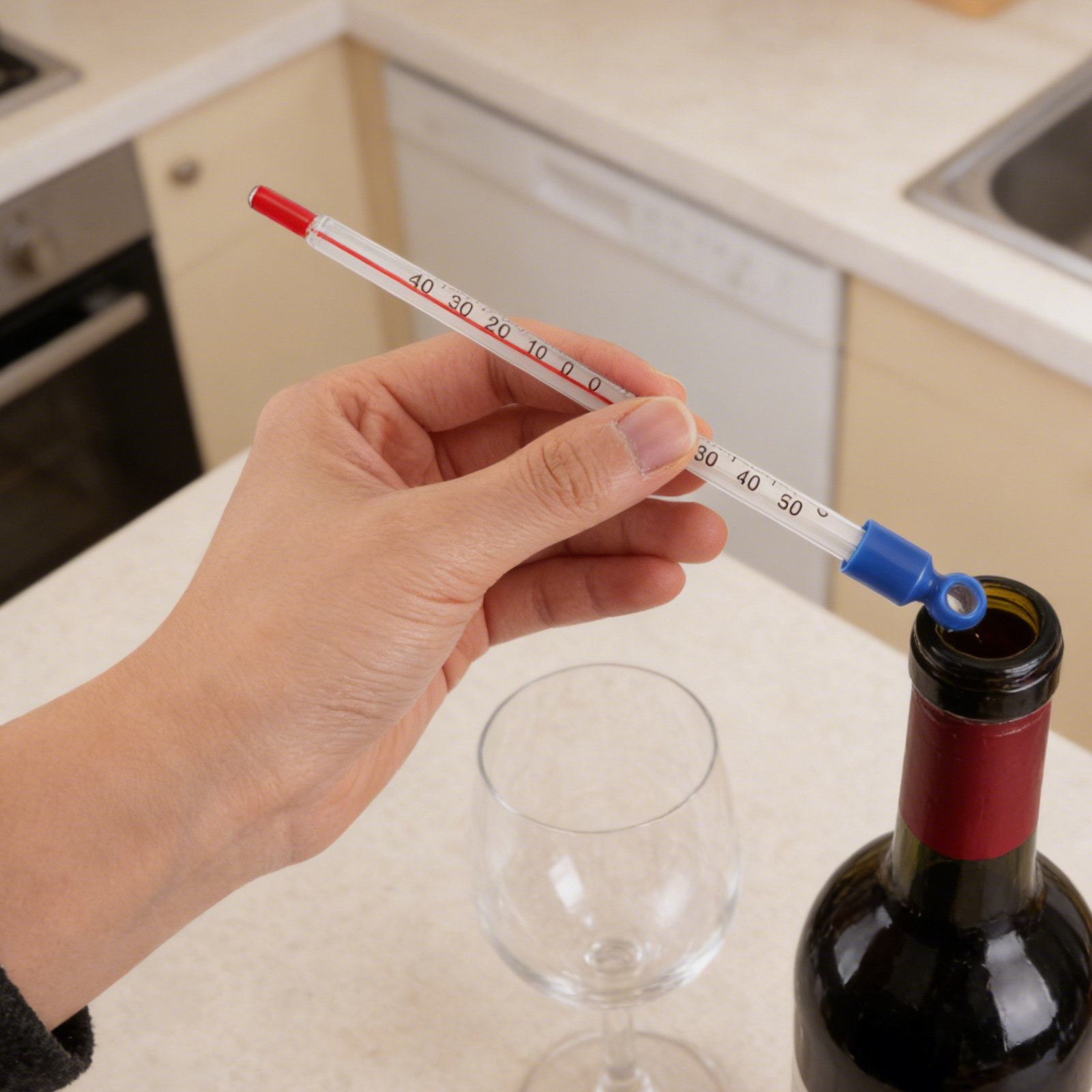 Glass Wine Thermometer Easy Re – Home Cooking Reading recenzja i cena