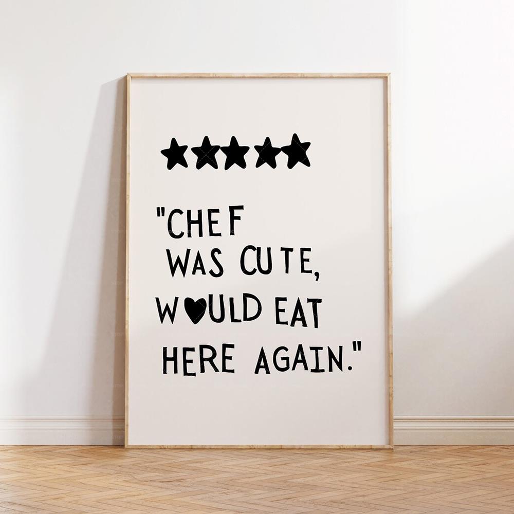 Minimalist Heart Black Chef Mo – Home Cooking Quotes recenzja i cena