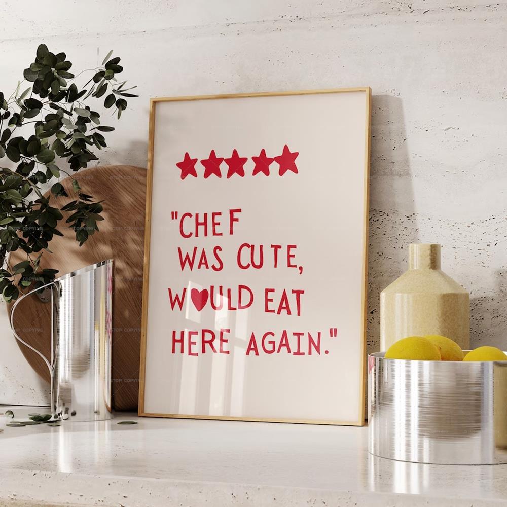 Minimalist Heart Black Chef Mo – Home Cooking Quotes recenzja i cena