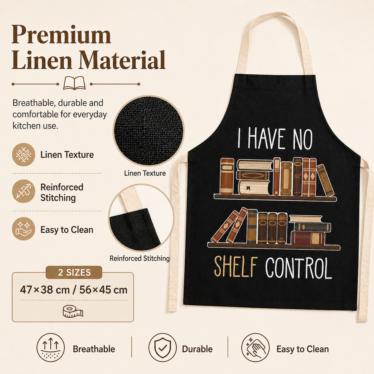 Book Lover Funny Quote Linen A – Home Cooking Quotes recenzja i cena