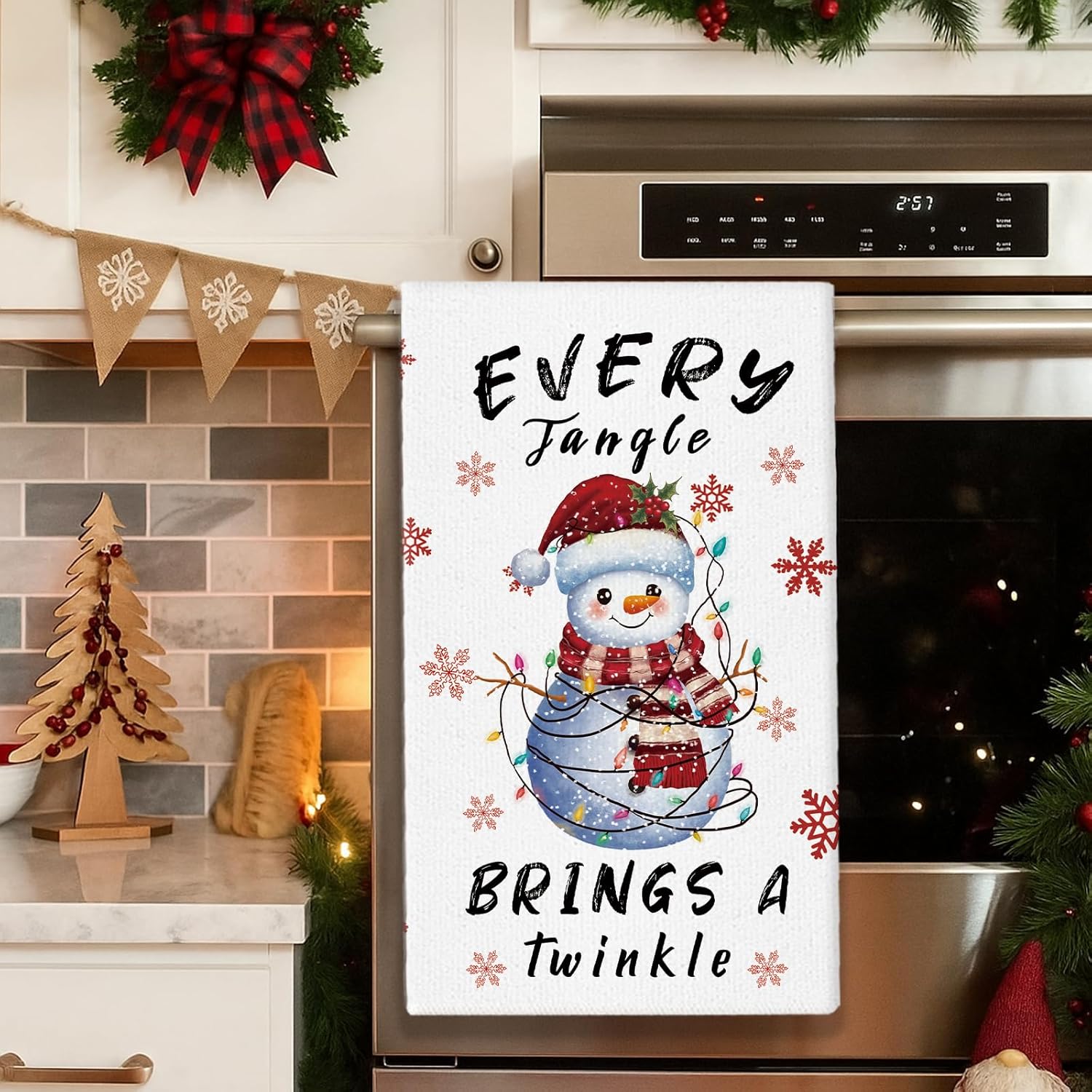 2Pcs, Christmas Snowman Funny  – Home Cooking Quotes recenzja i cena