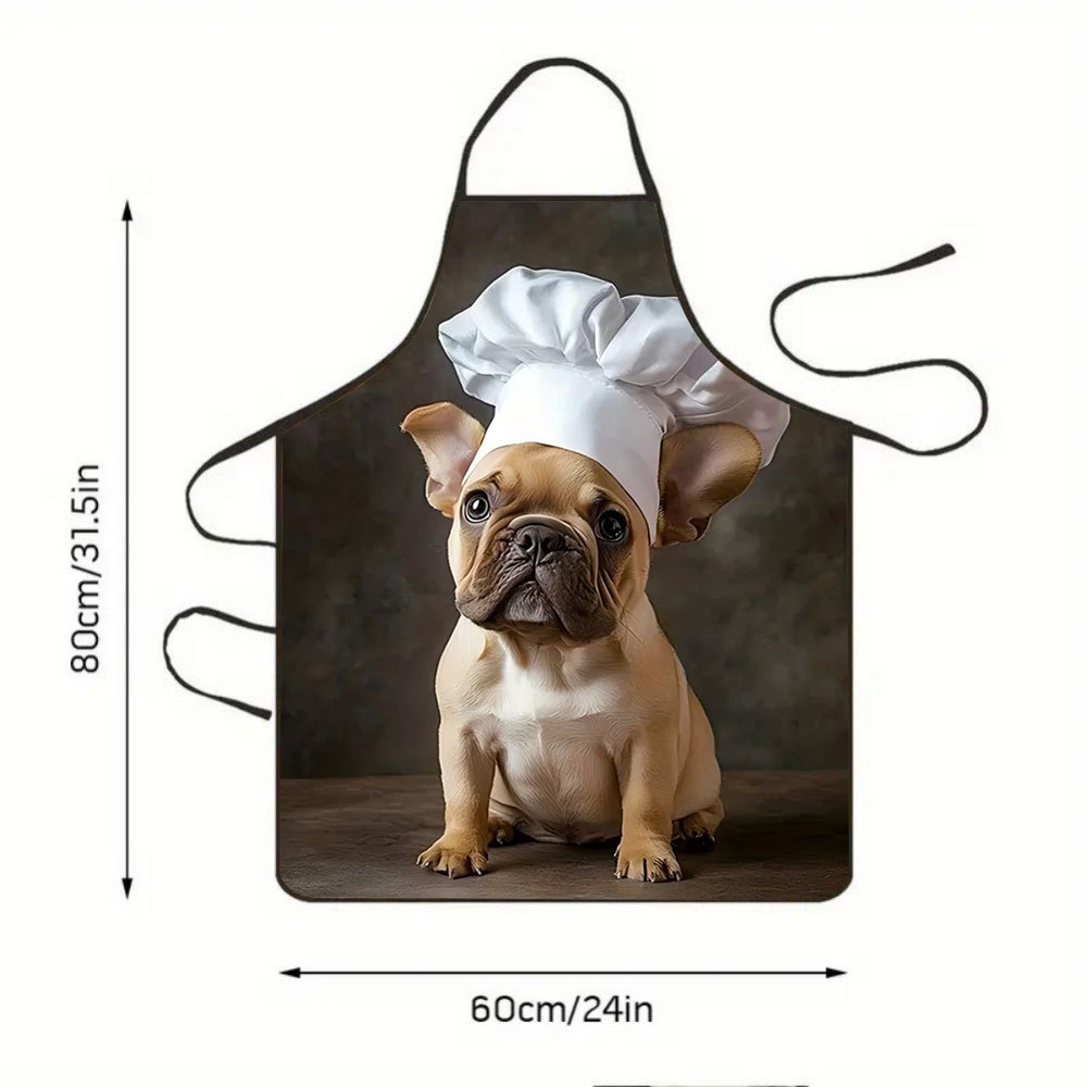 1pc French Bulldog Chef Apron  – Home Cooking In French recenzja i cena