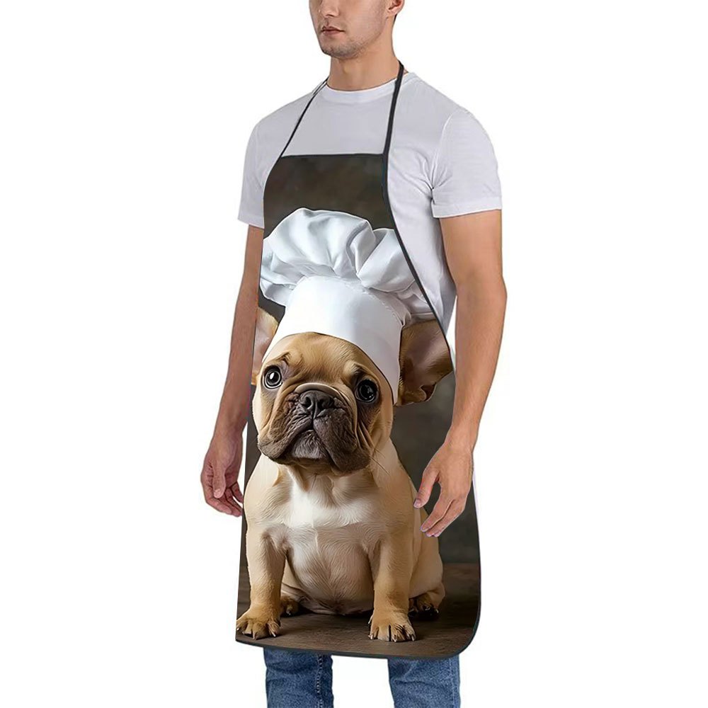 1pc French Bulldog Chef Apron  – Home Cooking In French recenzja i cena