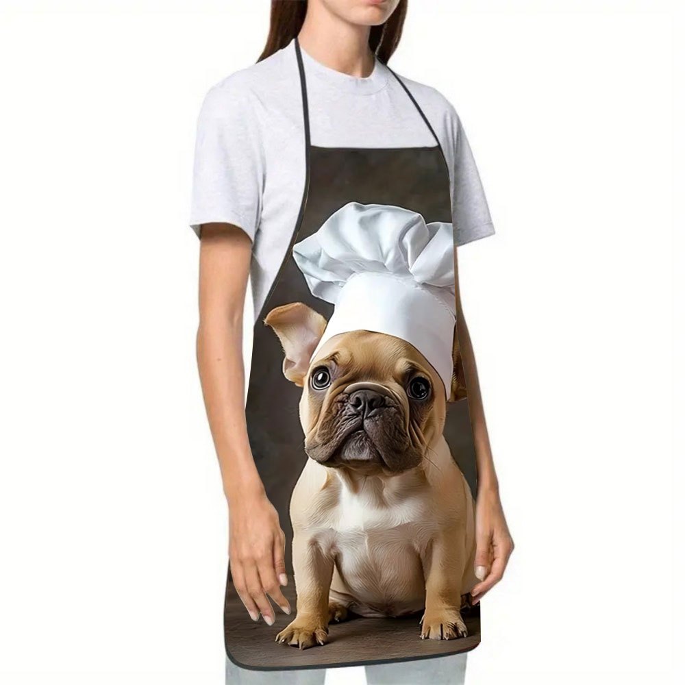 1pc French Bulldog Chef Apron  – Home Cooking In French recenzja i cena