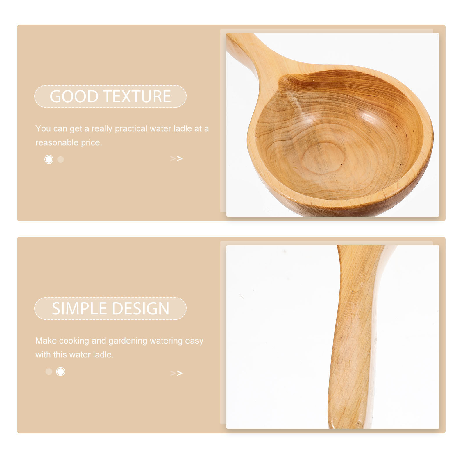 Wood Ladle Water Scoop Ergonom – Home Cooking Restaurant recenzja i cena