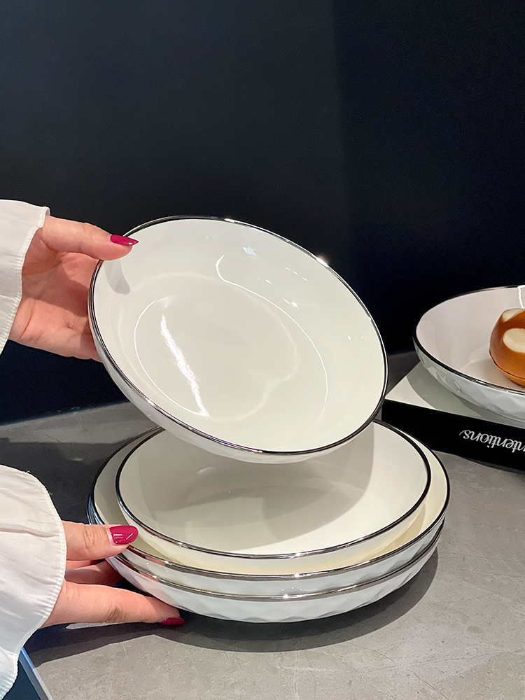  White Ceramic Plate Deep Dish – Home Cooking Fried Rice recenzja i cena