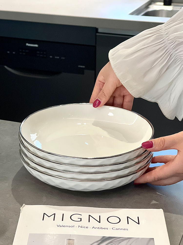  White Ceramic Plate Deep Dish – Home Cooking Fried Rice recenzja i cena