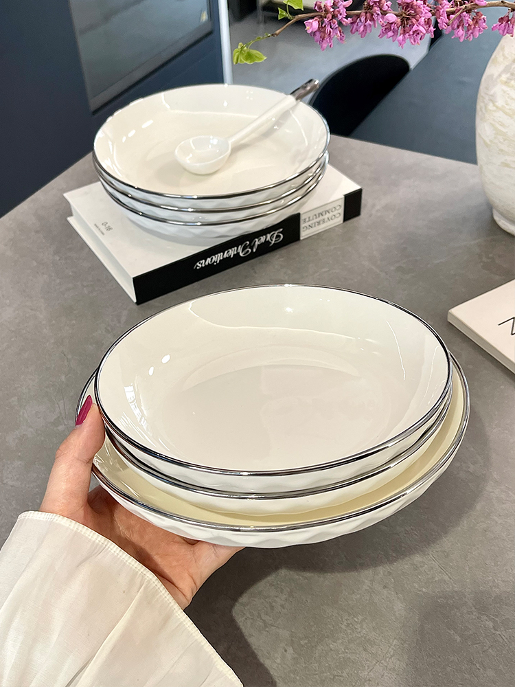  White Ceramic Plate Deep Dish – Home Cooking Fried Rice recenzja i cena