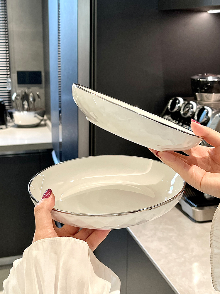  White Ceramic Plate Deep Dish – Home Cooking Fried Rice recenzja i cena