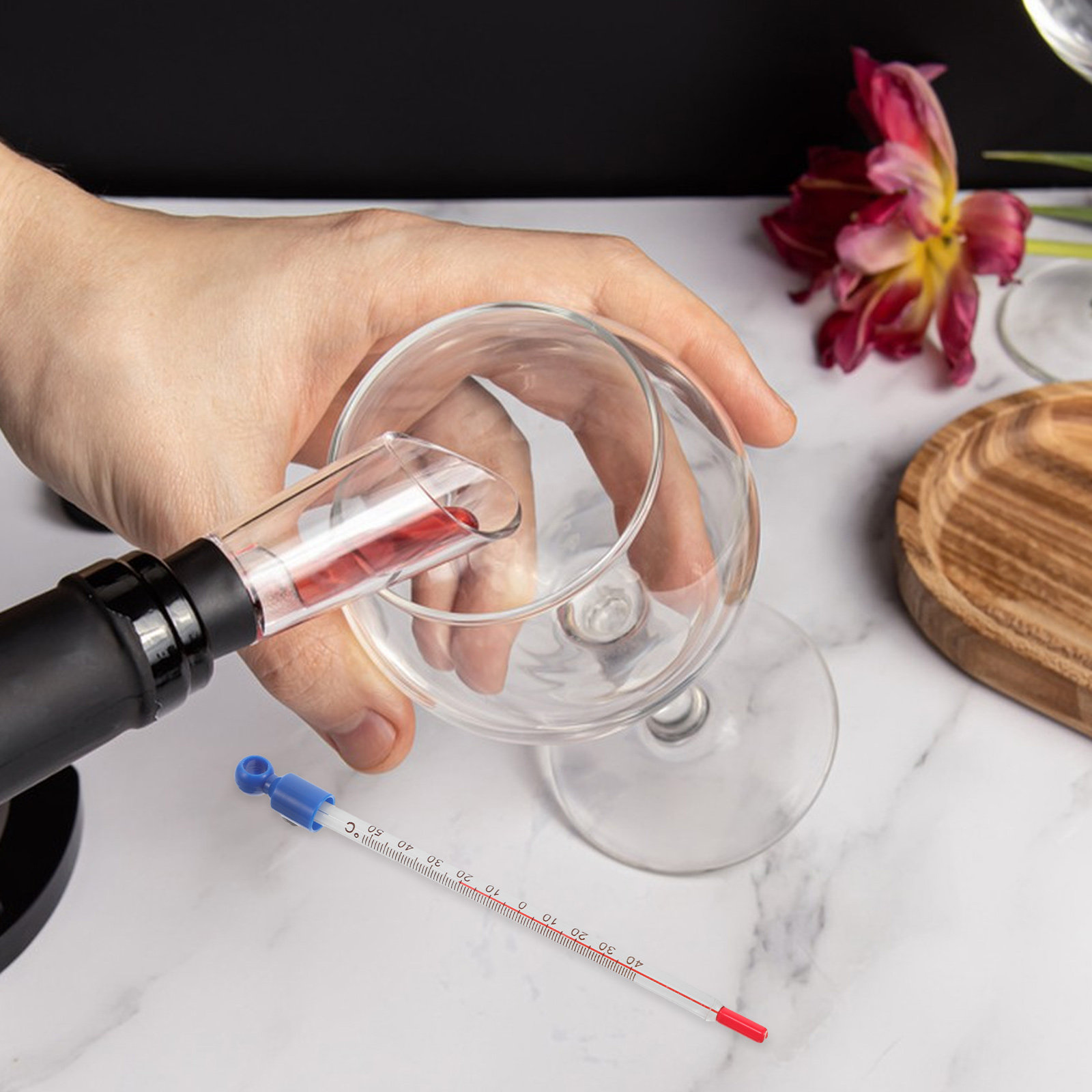 Glass Wine Thermometer Easy Re – Home Cooking Reading recenzja i cena