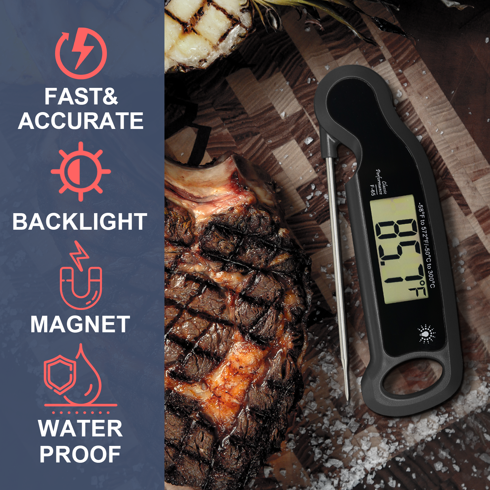 WENMEICE Digital Meat Thermome – Home Cooking Reading recenzja i cena