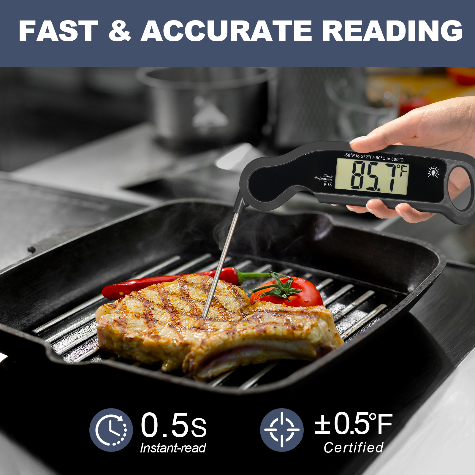 WENMEICE Digital Meat Thermome – Home Cooking Reading recenzja i cena