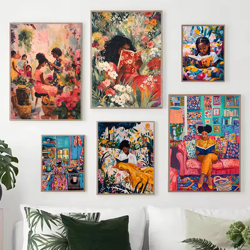Abstract Vivid African Girl Co – Home Cooking Reading recenzja i cena