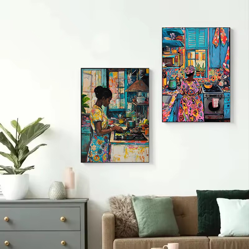 Abstract Vivid African Girl Co – Home Cooking Reading recenzja i cena