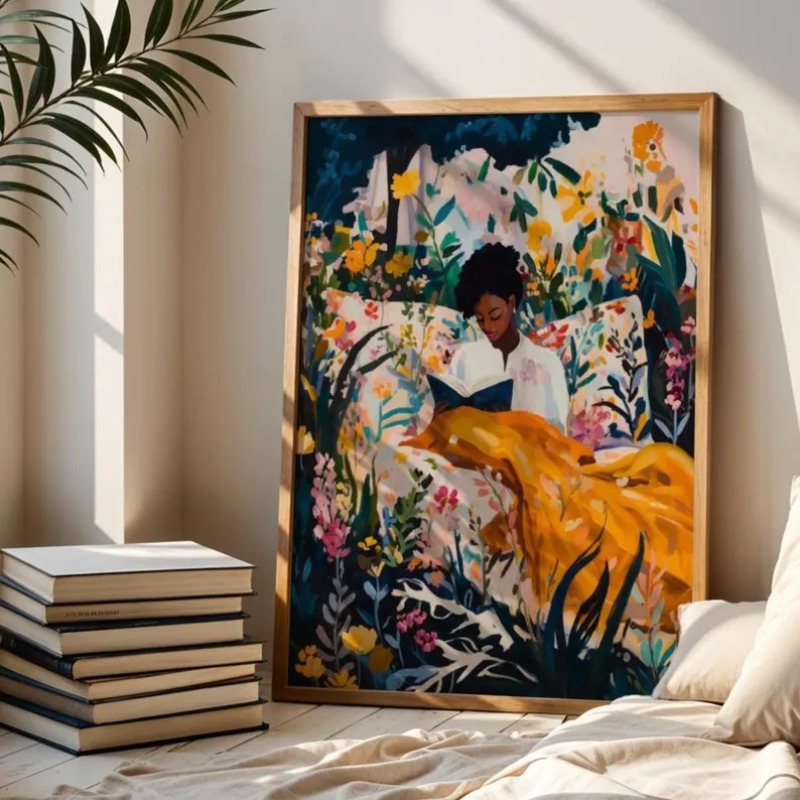 Abstract Vivid African Girl Co – Home Cooking Reading recenzja i cena