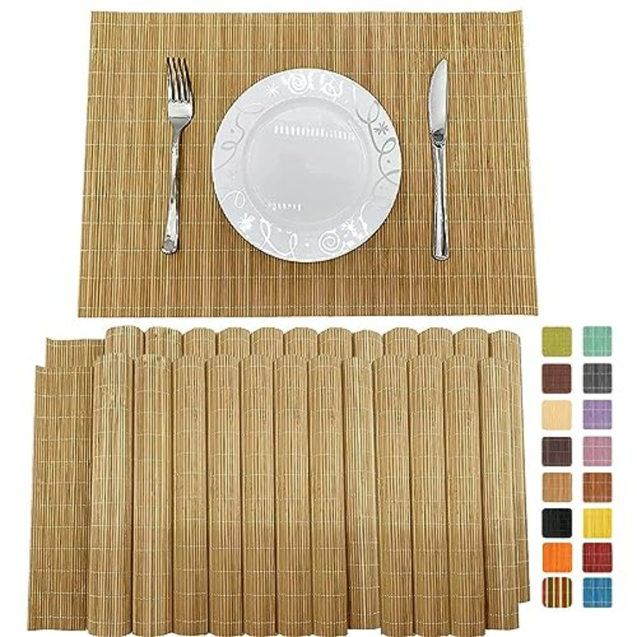 Set of 24 Bamboo Placemats 17. – Sushi Mat Bamboo recenzja i cena