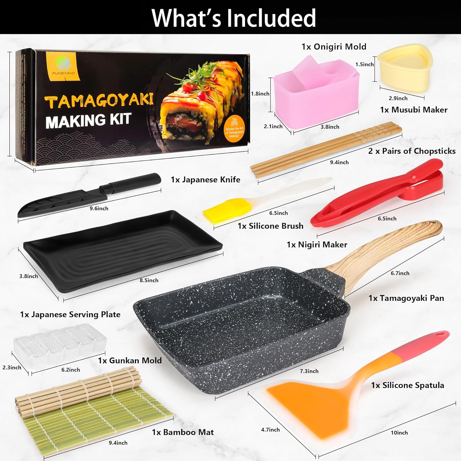 Japanese Omelette Pan Set with – Sushi Mat Bamboo recenzja i cena