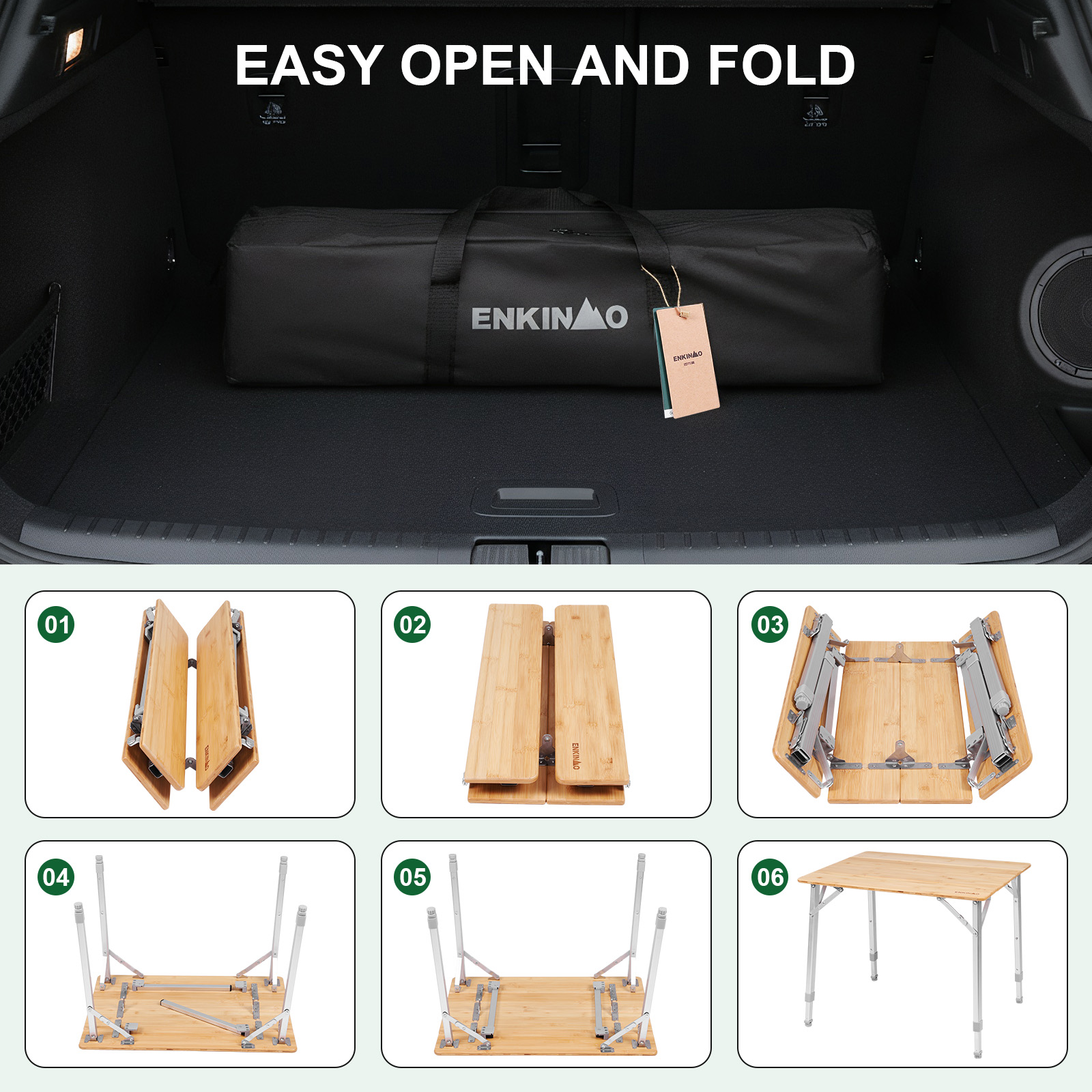 Adjustable Height Bamboo Foldi – Home Cooking Restaurant recenzja i cena